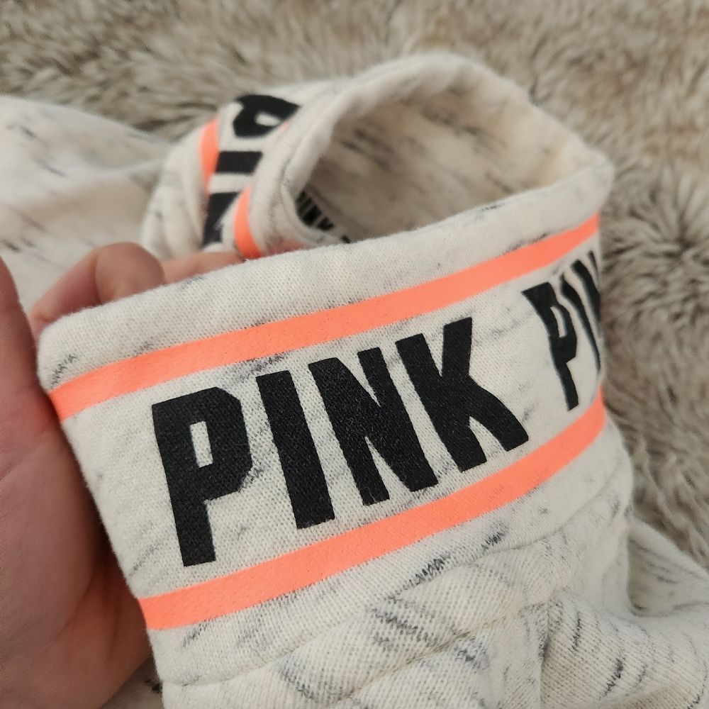 Victoria's Secret PINK Quarter Zip Spellout Pullover Sweatshirt Size‎ Small - Picture 3 of 9